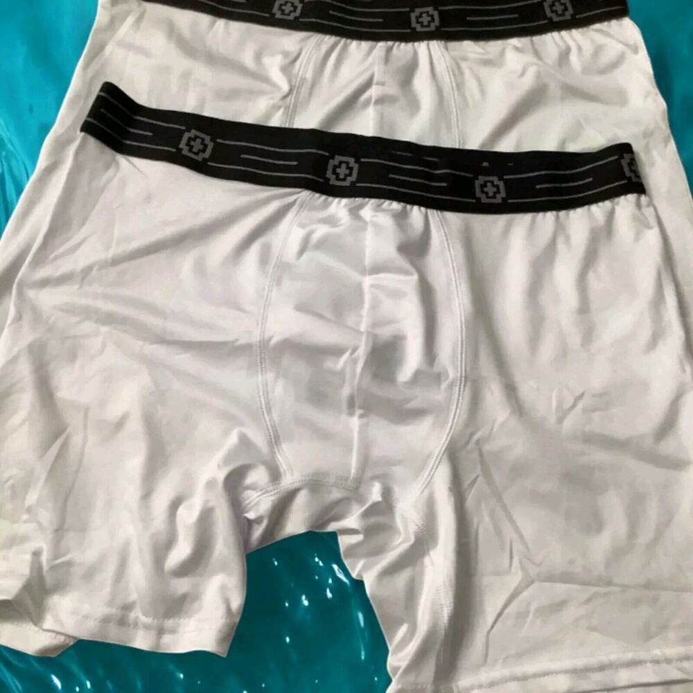 SWISSBRAND 3 Pack Boxer Briefs Sz XL‎ White COTTON Performance Stretch 40-42